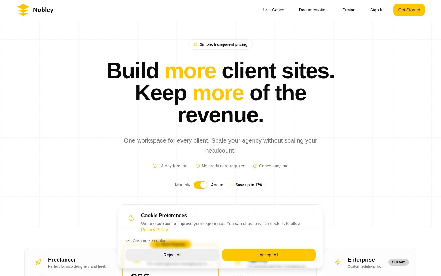 Nobley Pricing