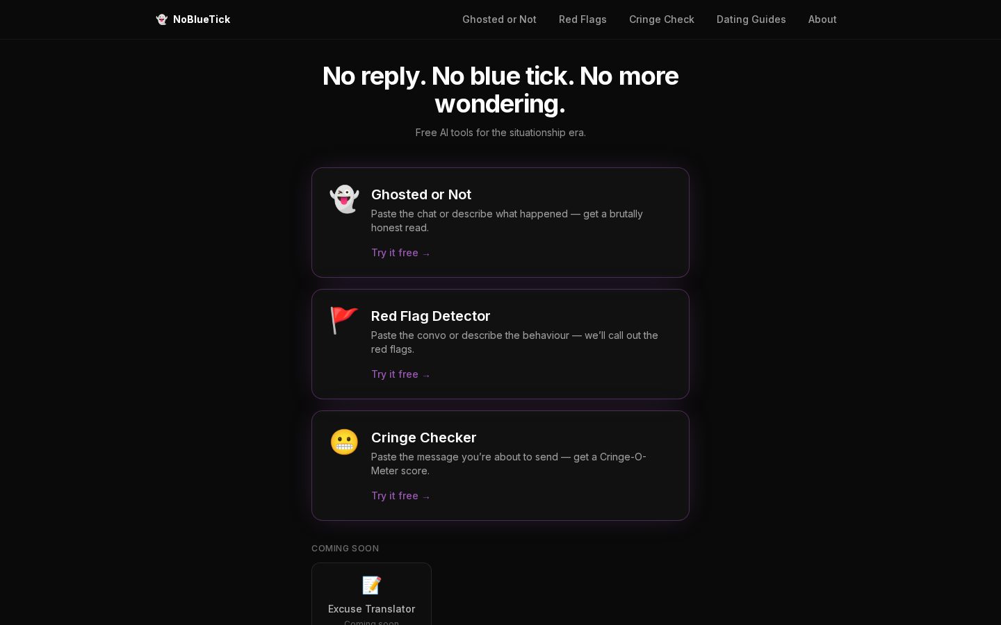 NoBlueTick Homepage