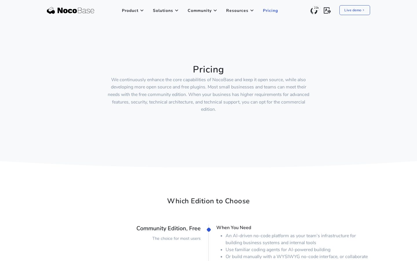NocoBase 2.0 Pricing