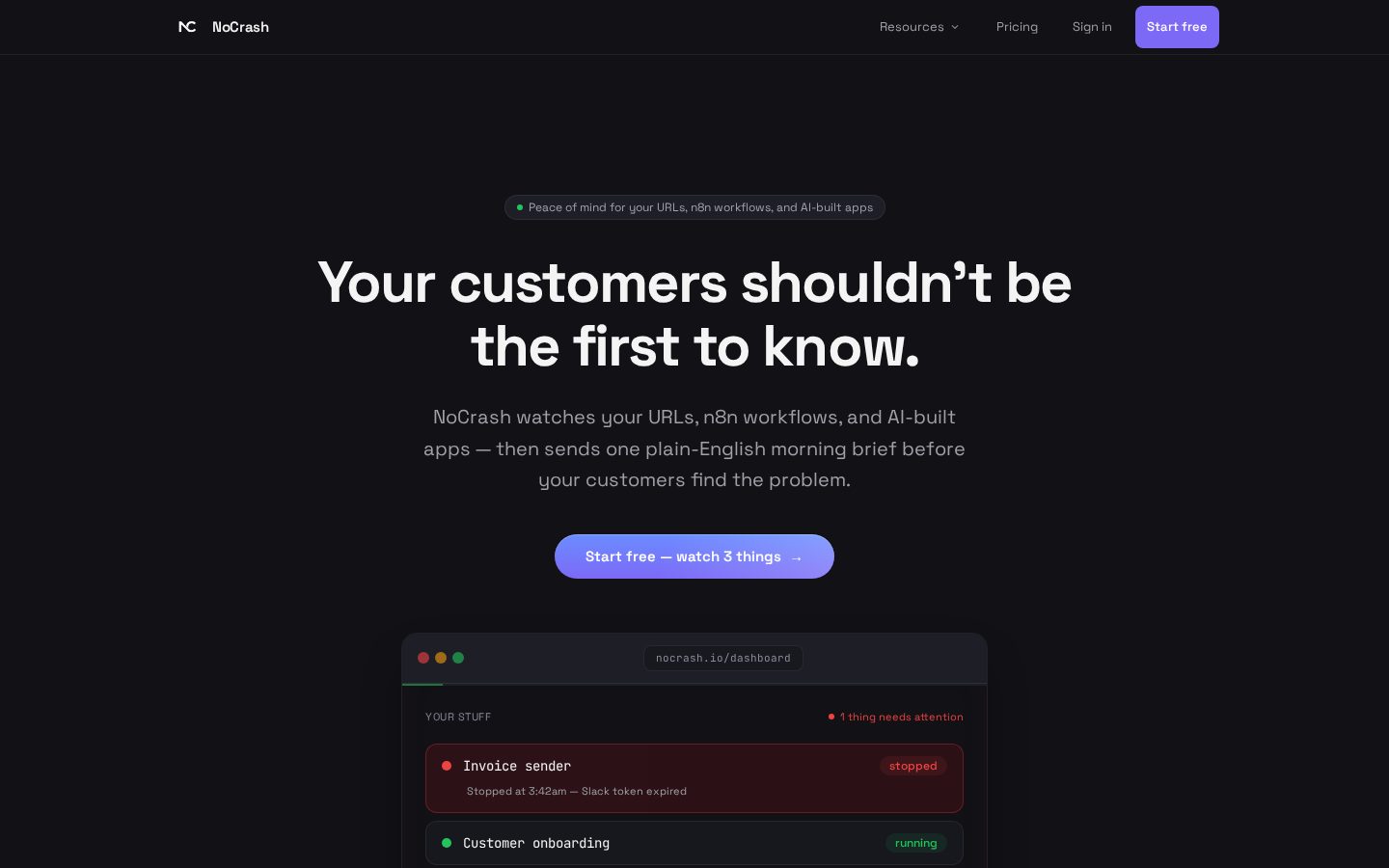 NoCrash Homepage