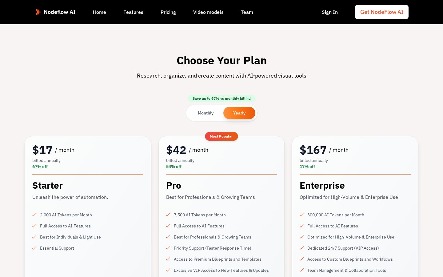 Nodeflow AI Pricing