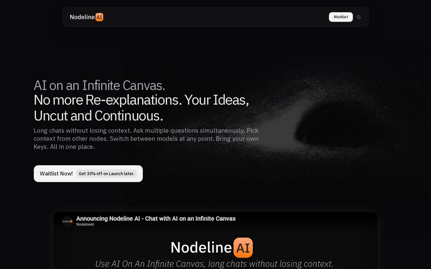 Nodeline AI Homepage