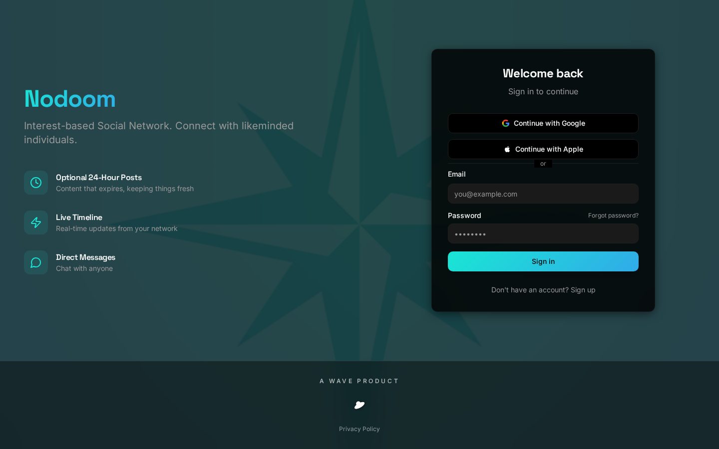 Nodoom Homepage