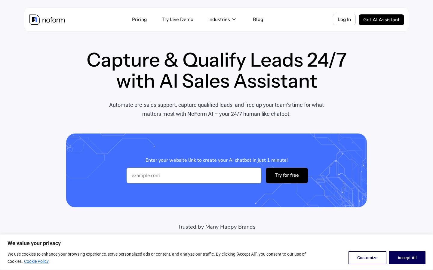 NoForm AI Homepage