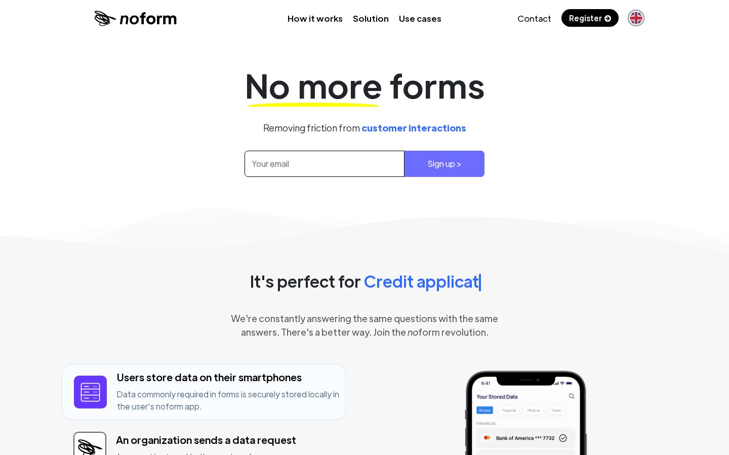 NoForm Homepage