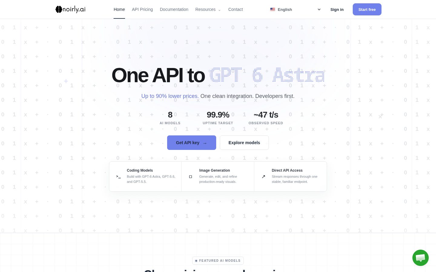 Noirly AI Homepage