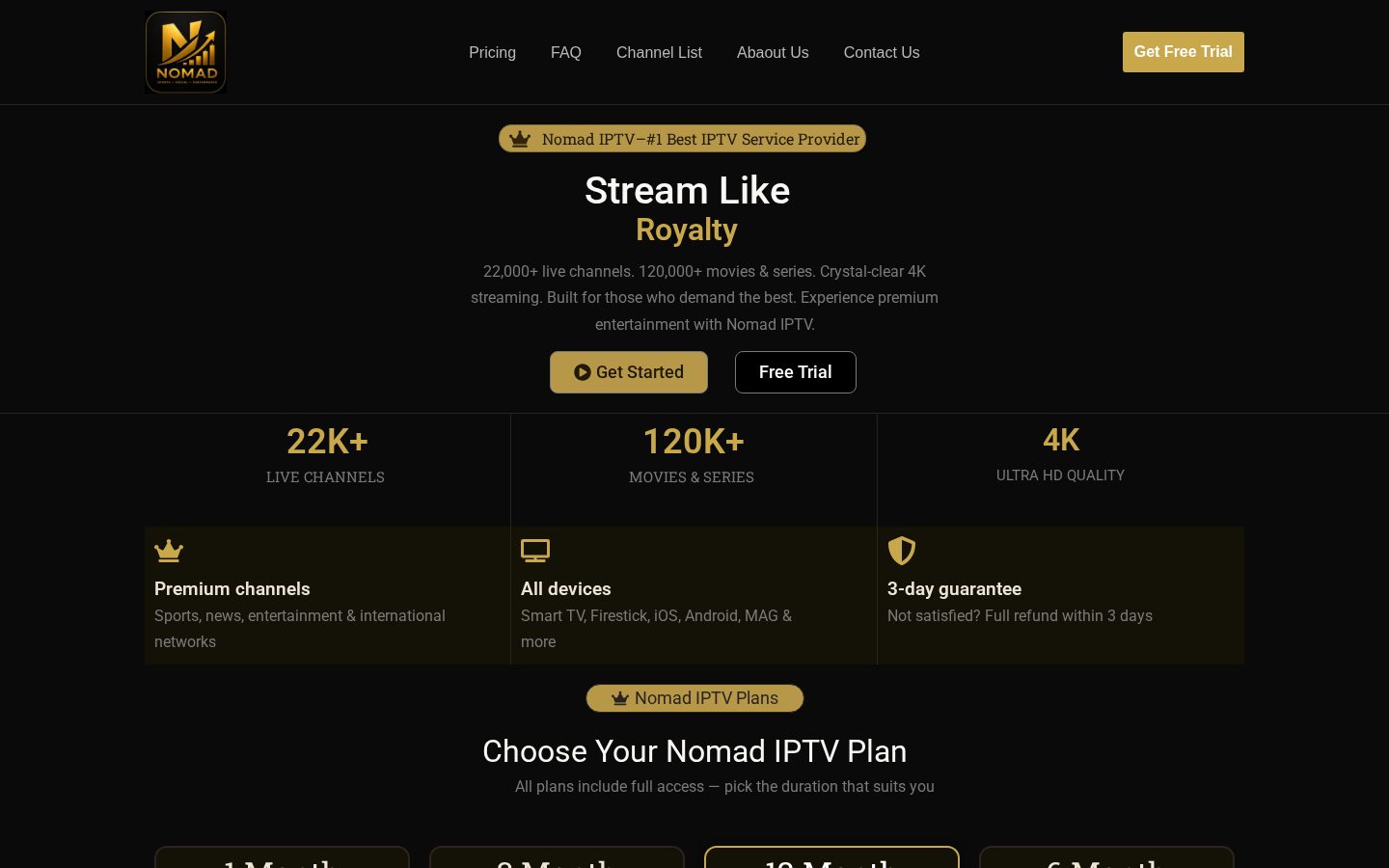 Nomad Iptv Homepage