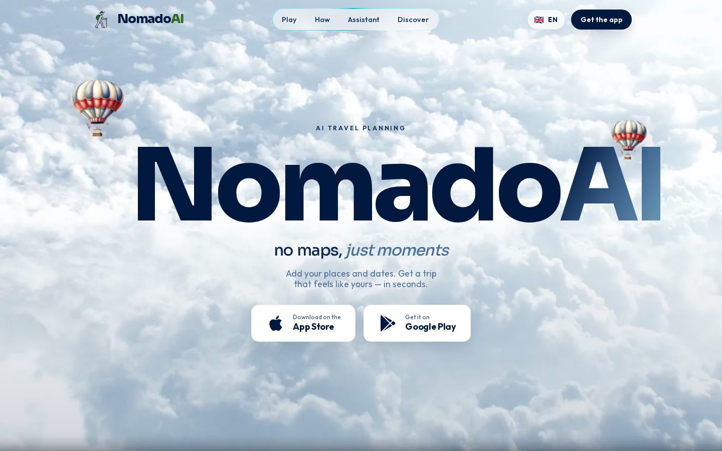 NomadoAI Homepage