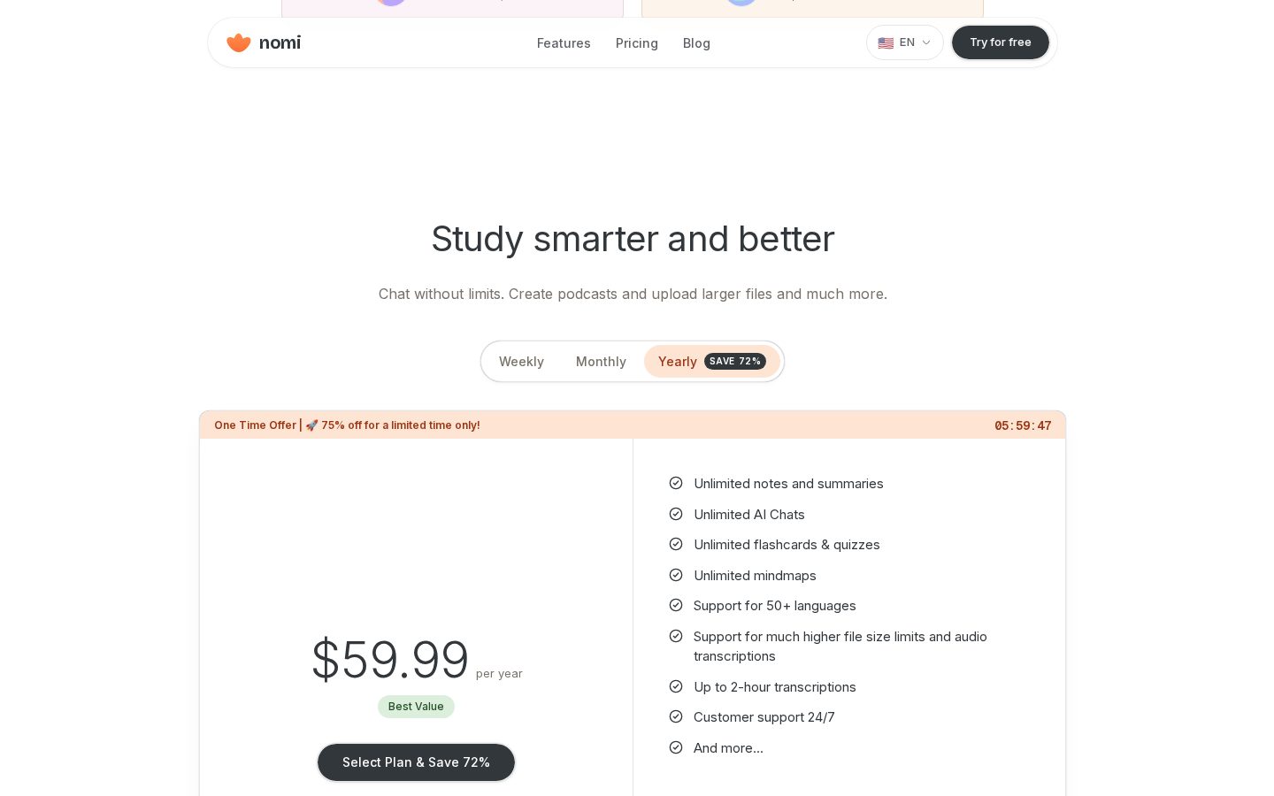Nomi Pricing