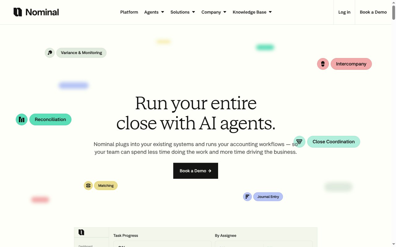 Nominal homepage