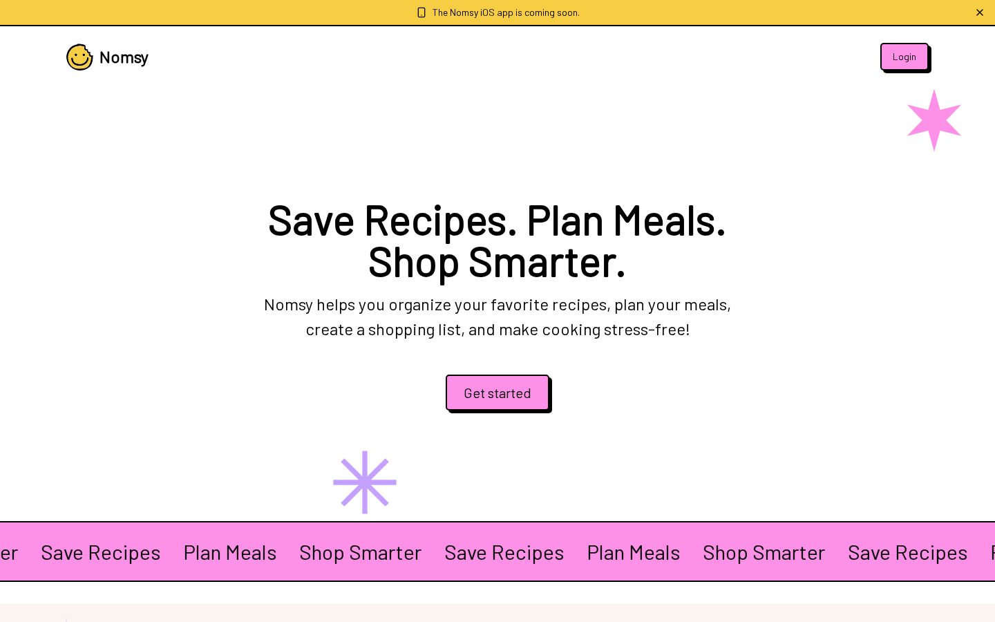 Nomsy Homepage
