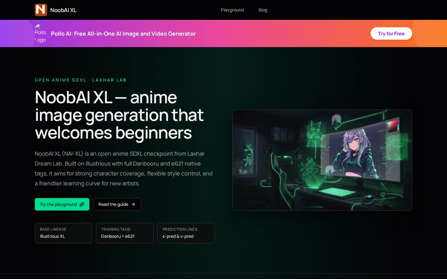 NoobAI XL Homepage