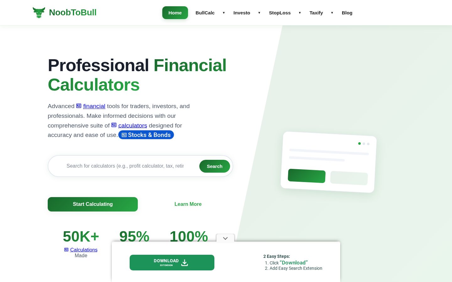 NoobToBull Homepage