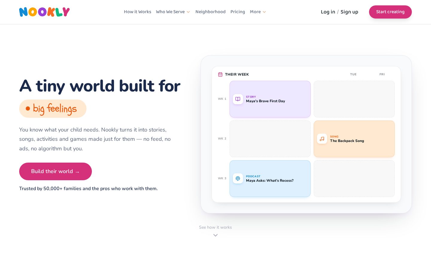 Nookly Homepage