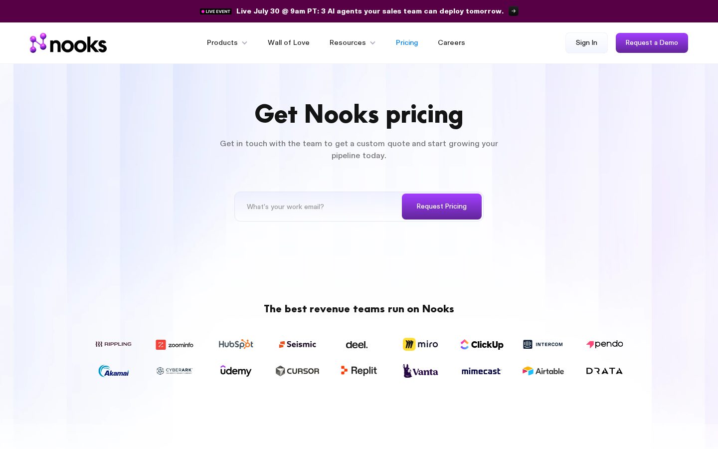 Nooks Pricing