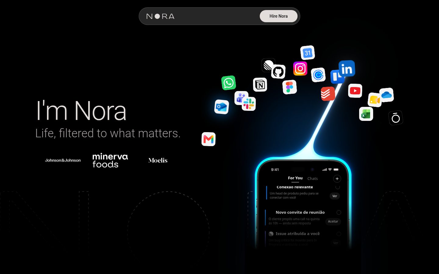 Nora AI Homepage