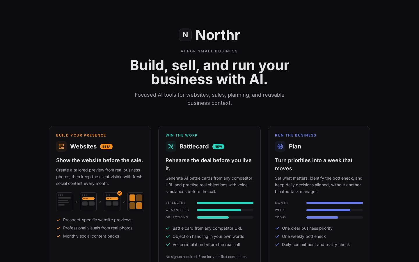 Northr AI Homepage