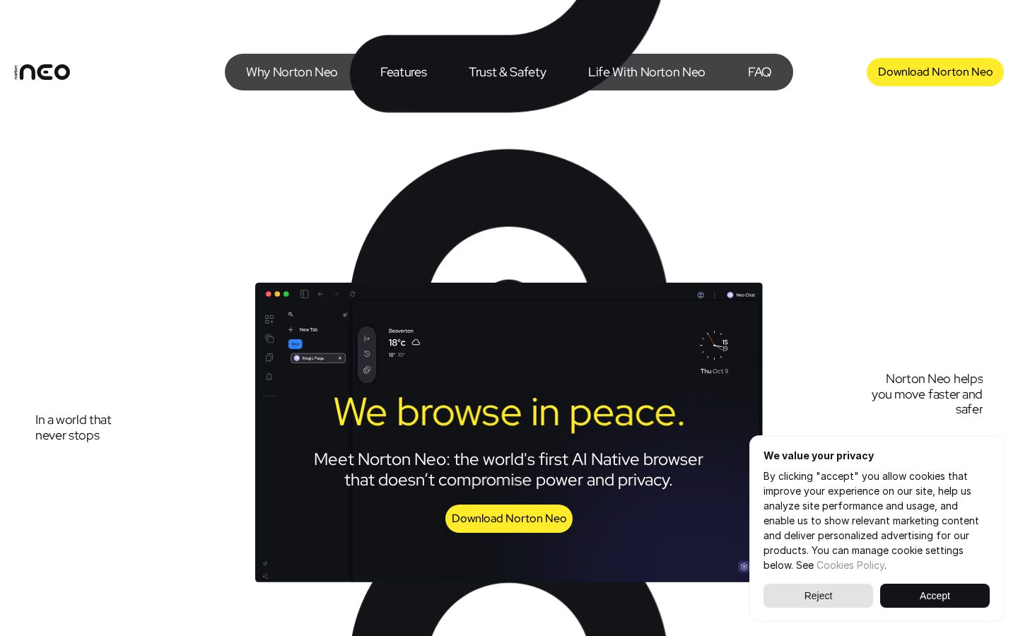 Norton™ Neo Homepage