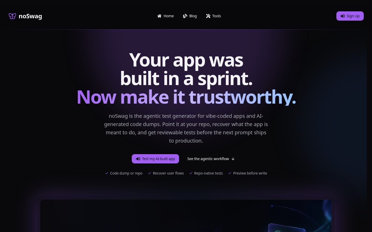 noSwag Homepage