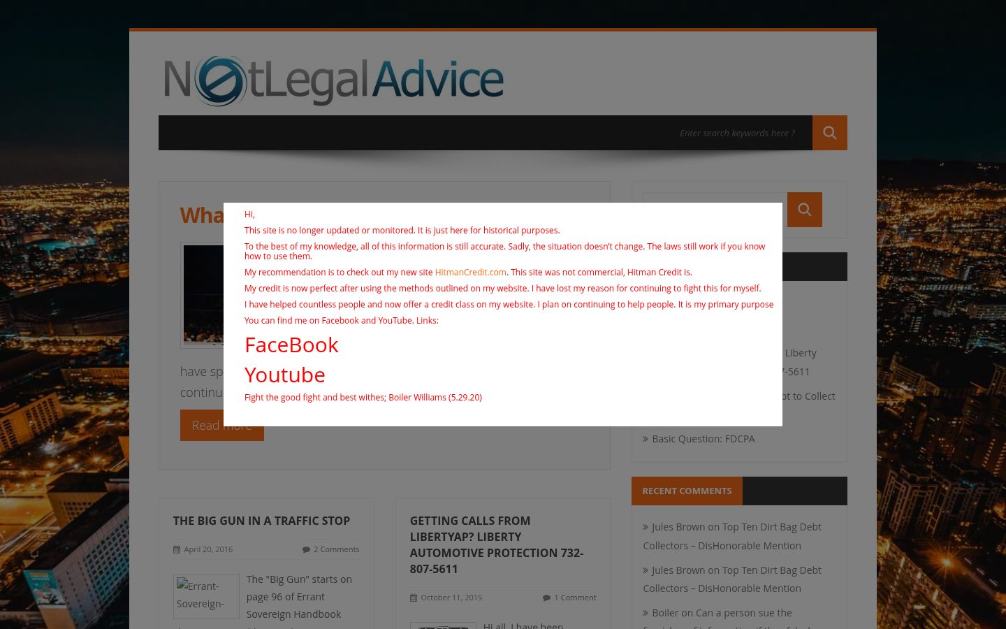 Not Legal Advice Homepage