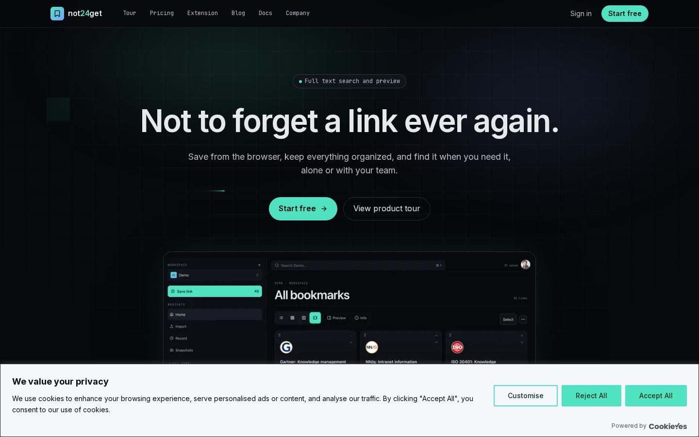 not24get.me Homepage