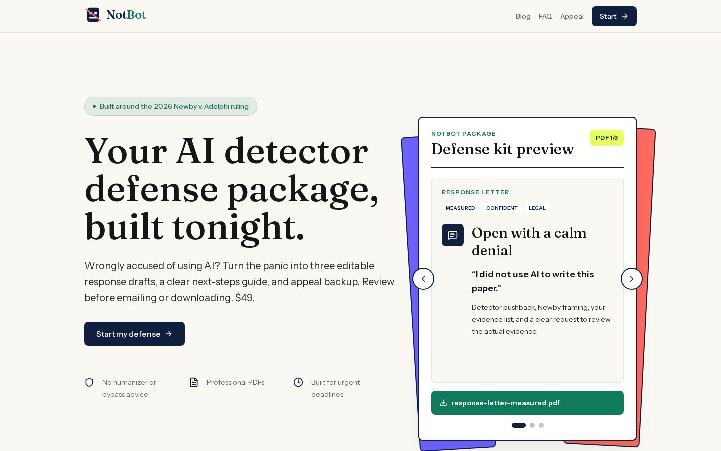 Notbot Homepage
