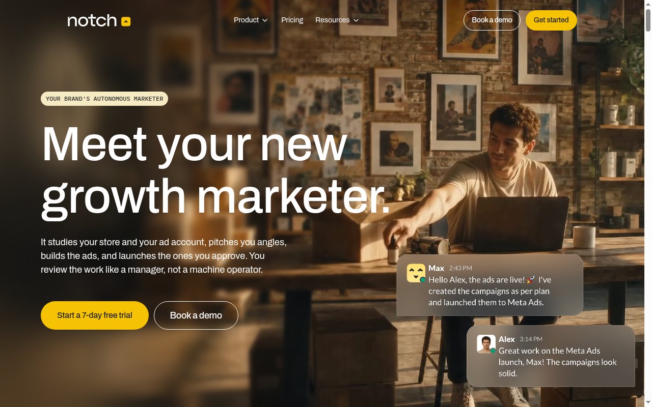 Notch homepage