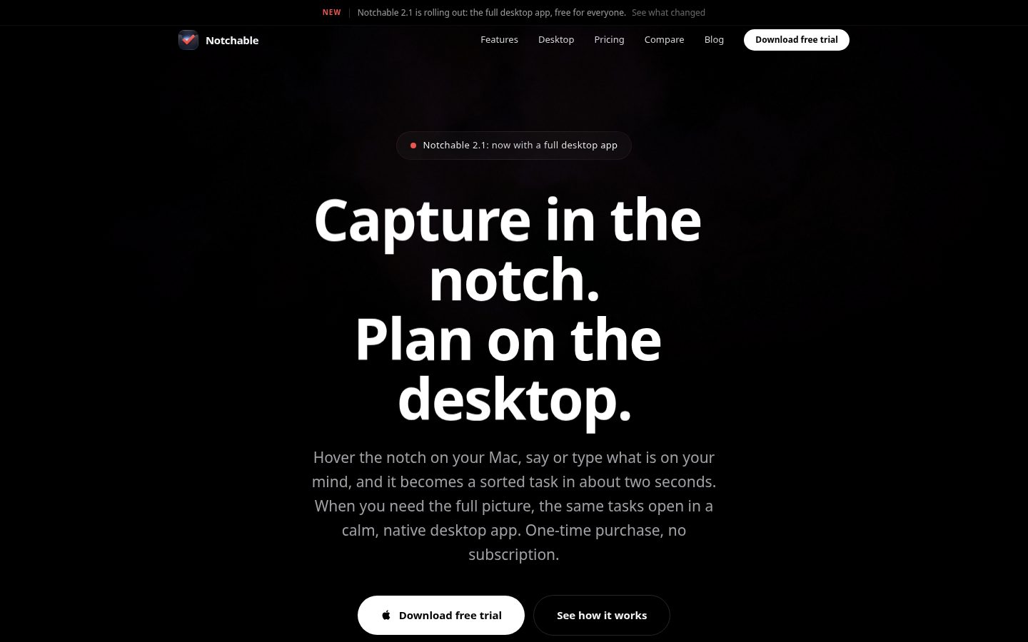 Notchable Homepage