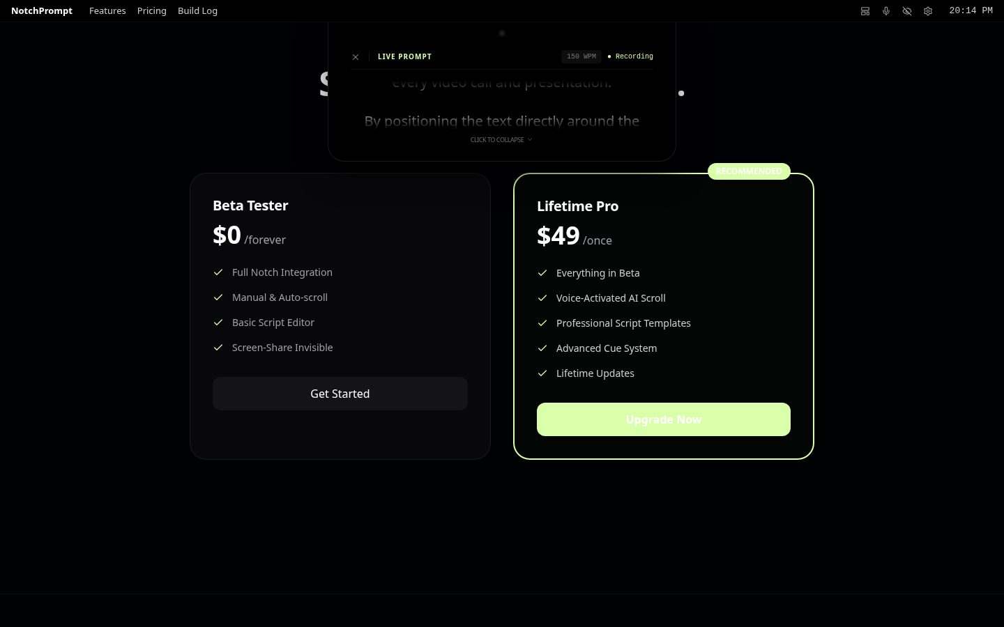 NotchPrompt Pricing