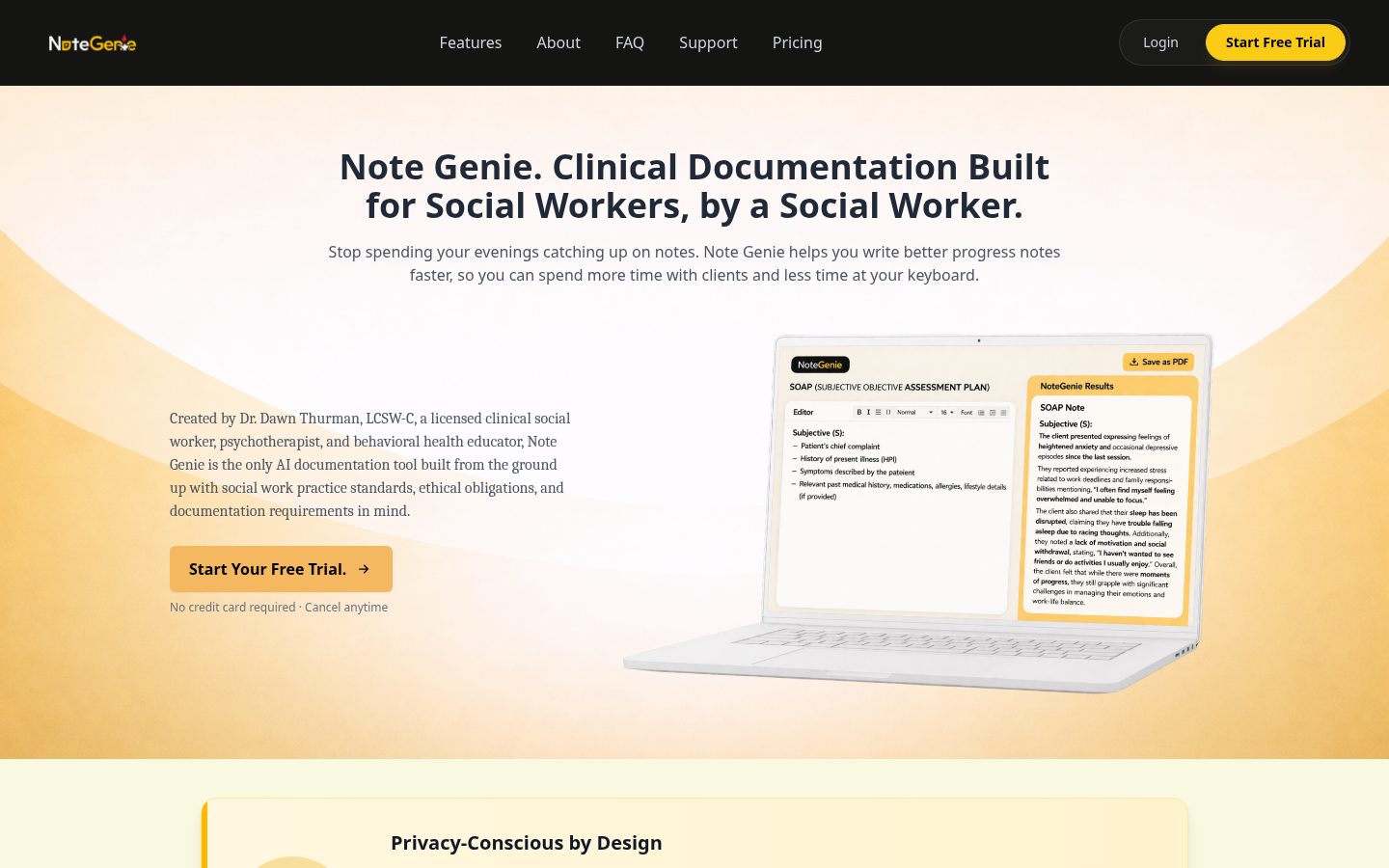 Note Genie Homepage