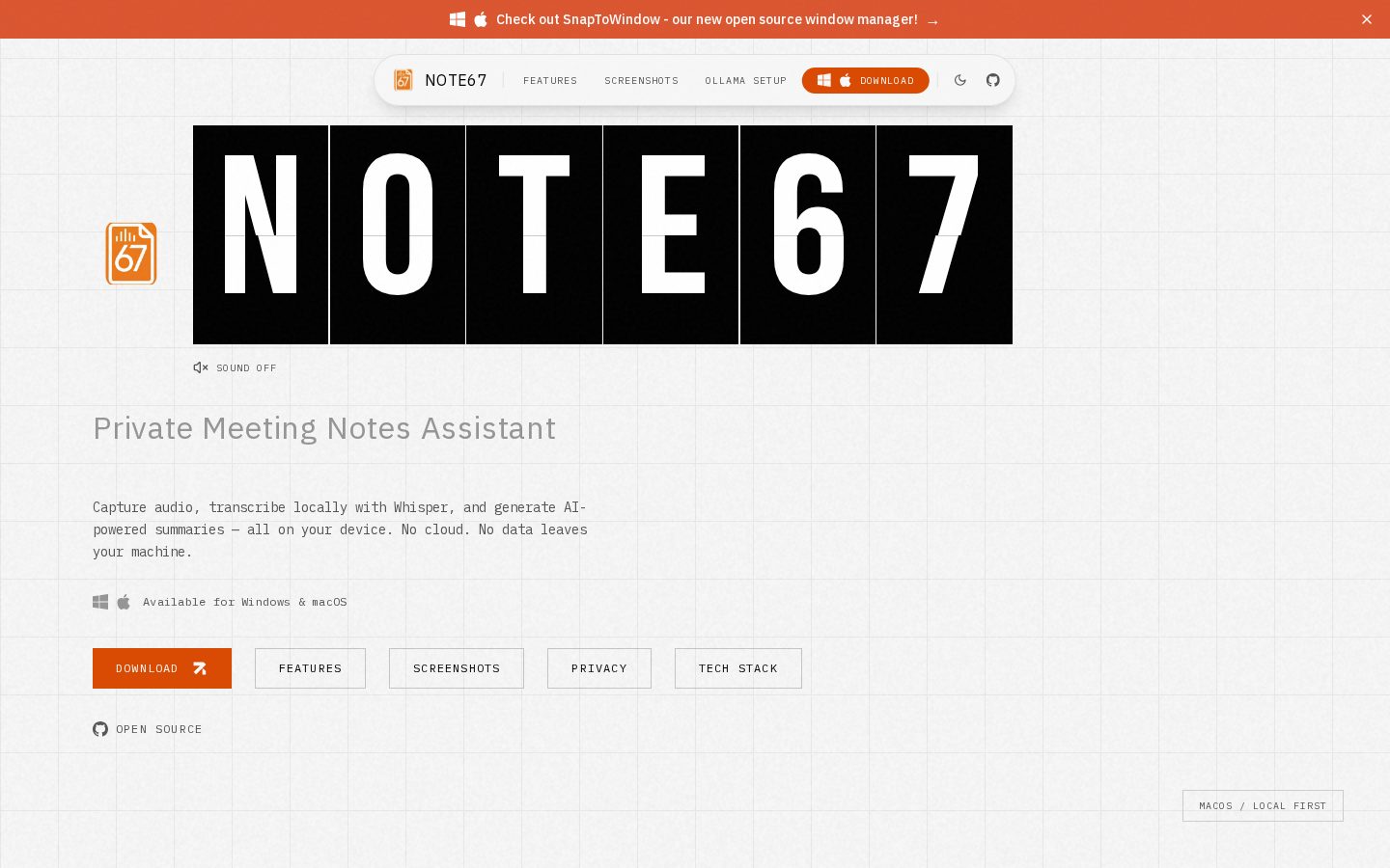 Note67 Homepage