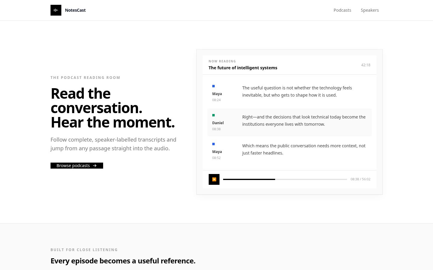 NotesCast Homepage