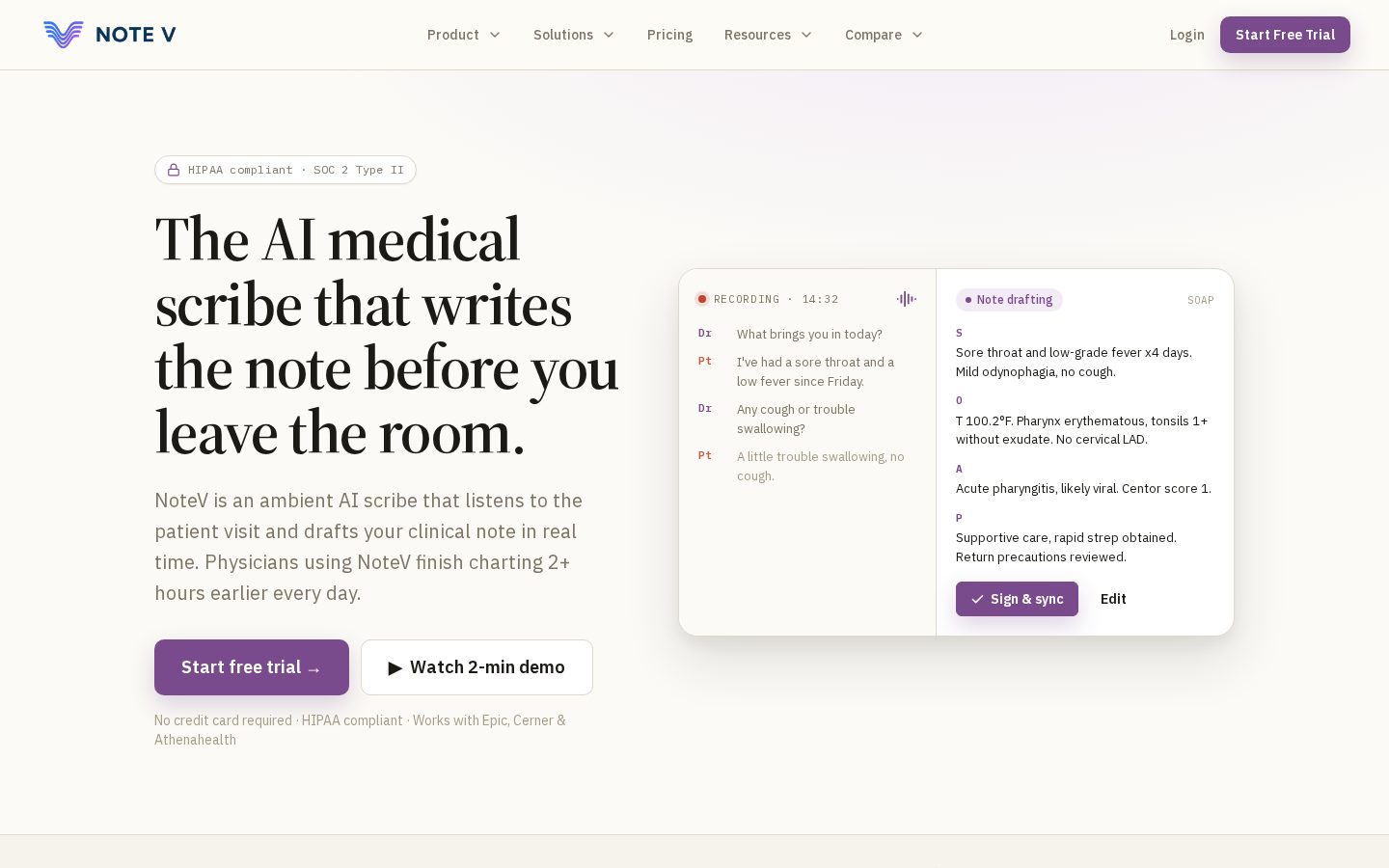 NoteV Homepage
