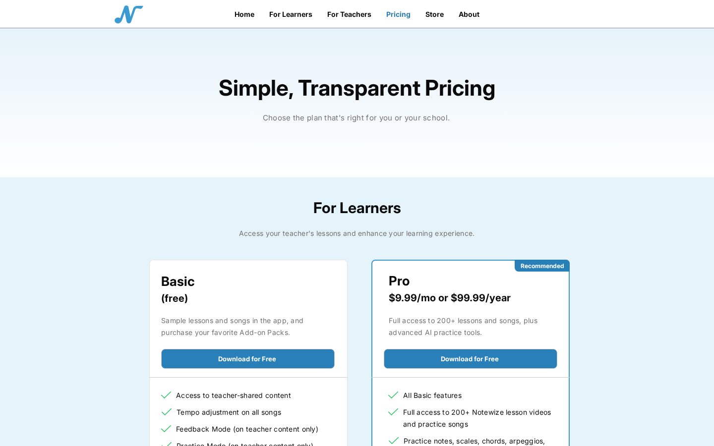 Notewize, Inc Pricing