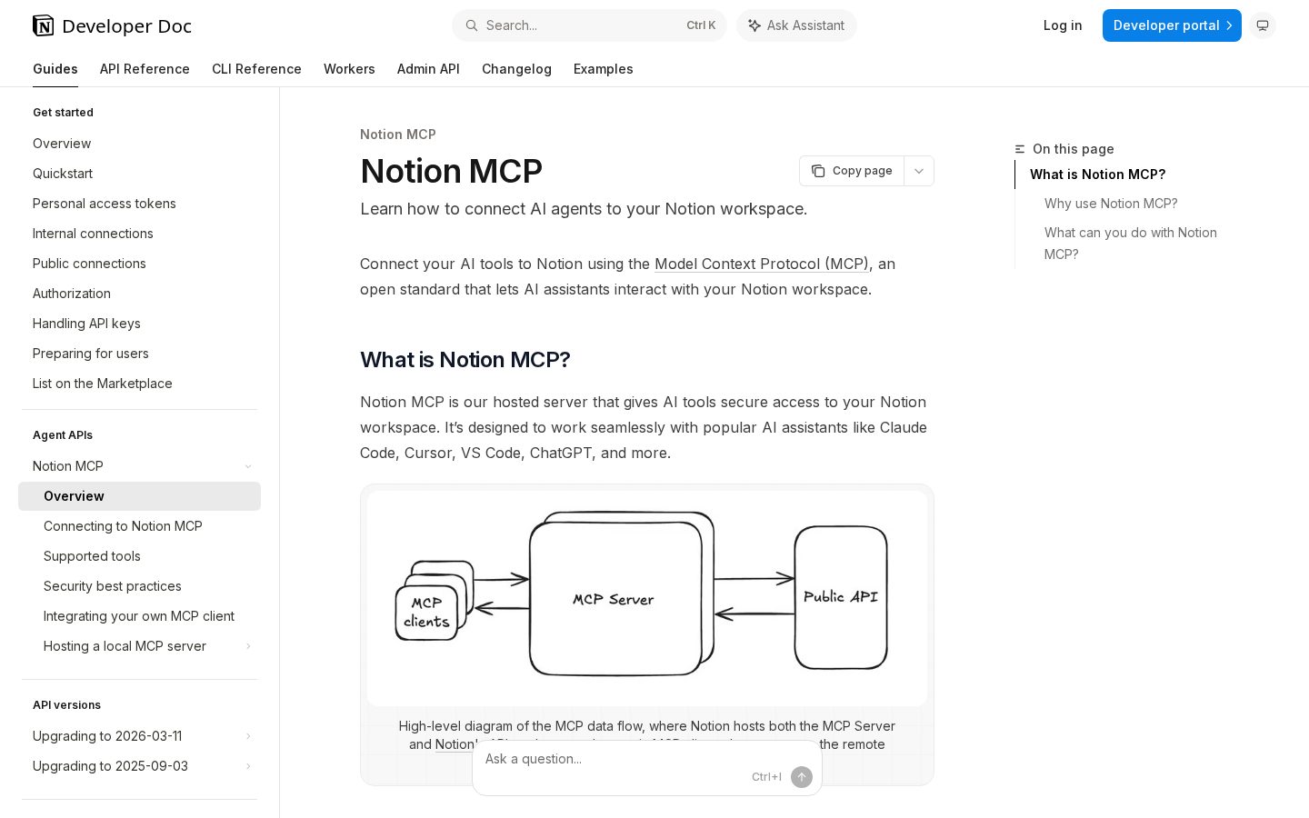 Notion MCP Homepage