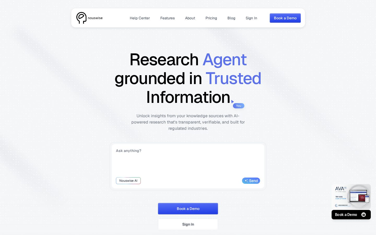 Nouswise Homepage