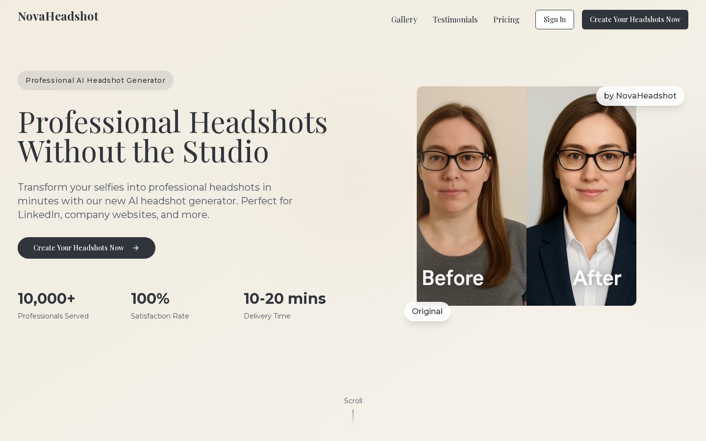 Nova Headshot Homepage
