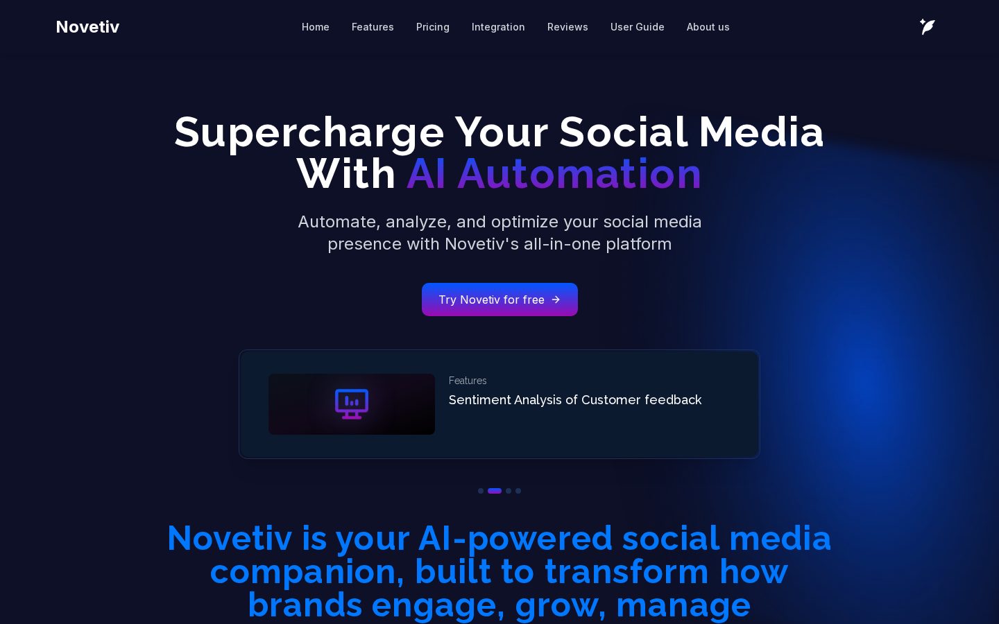 Novetiv Homepage
