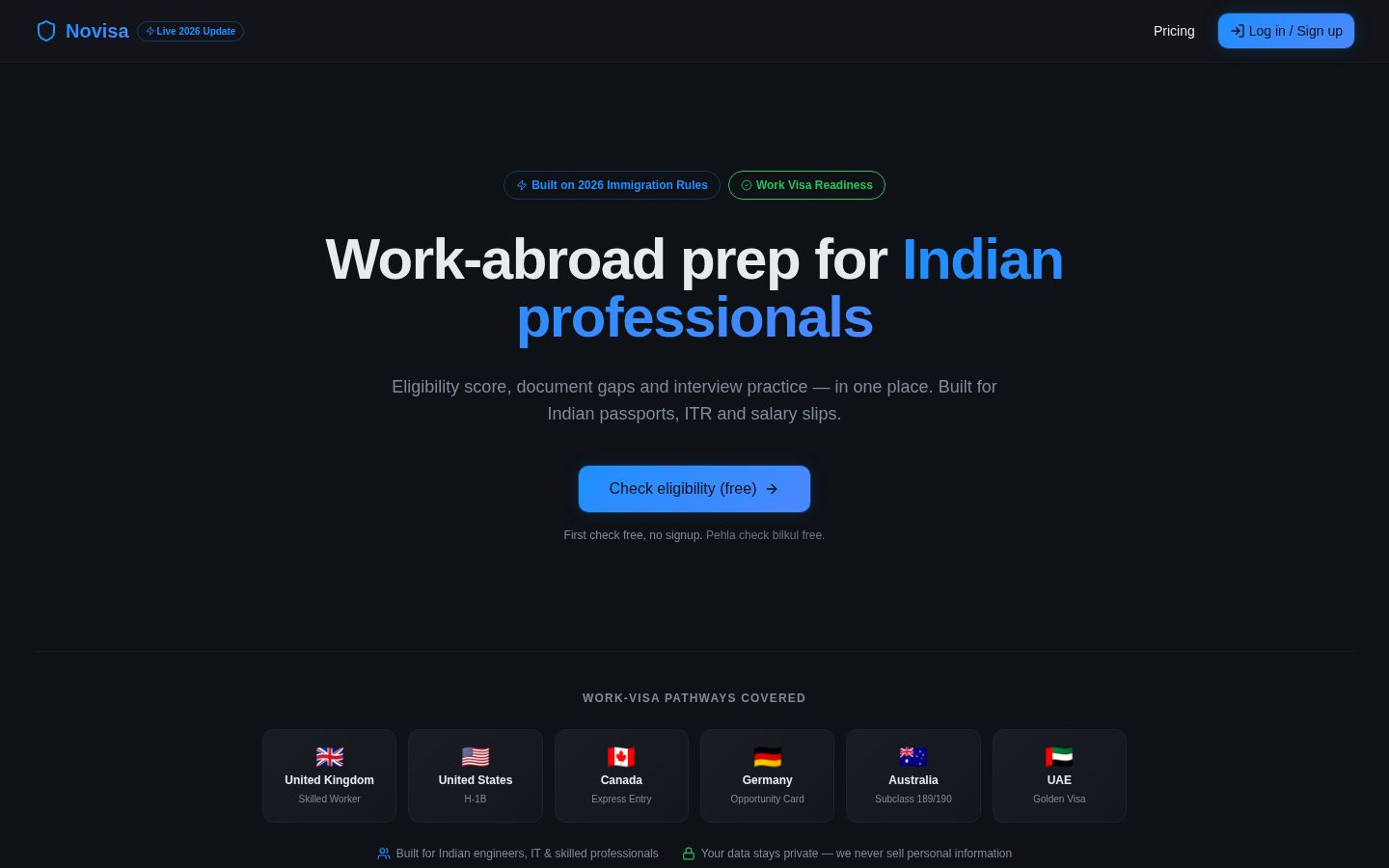 Novisa Homepage