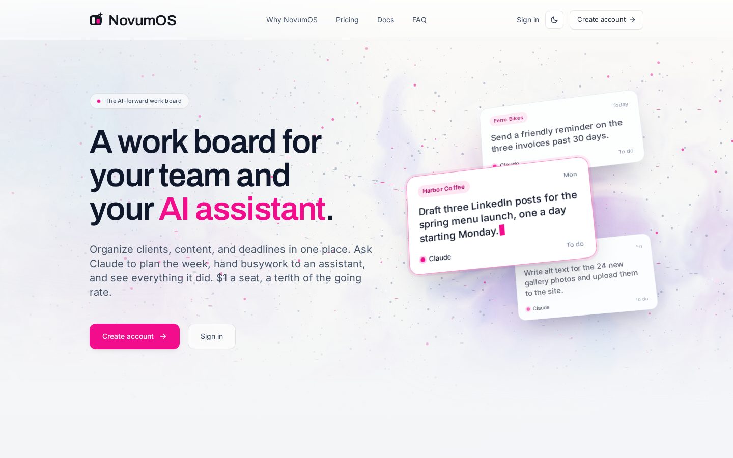 NovumOS Homepage