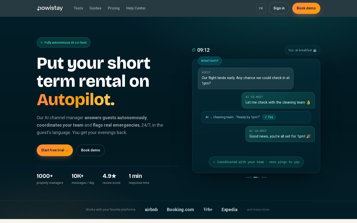 Nowistay Homepage