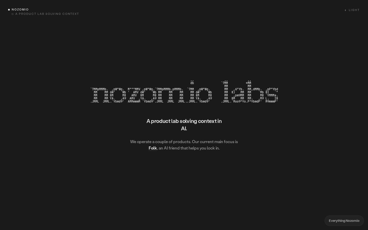 Nozomio Homepage