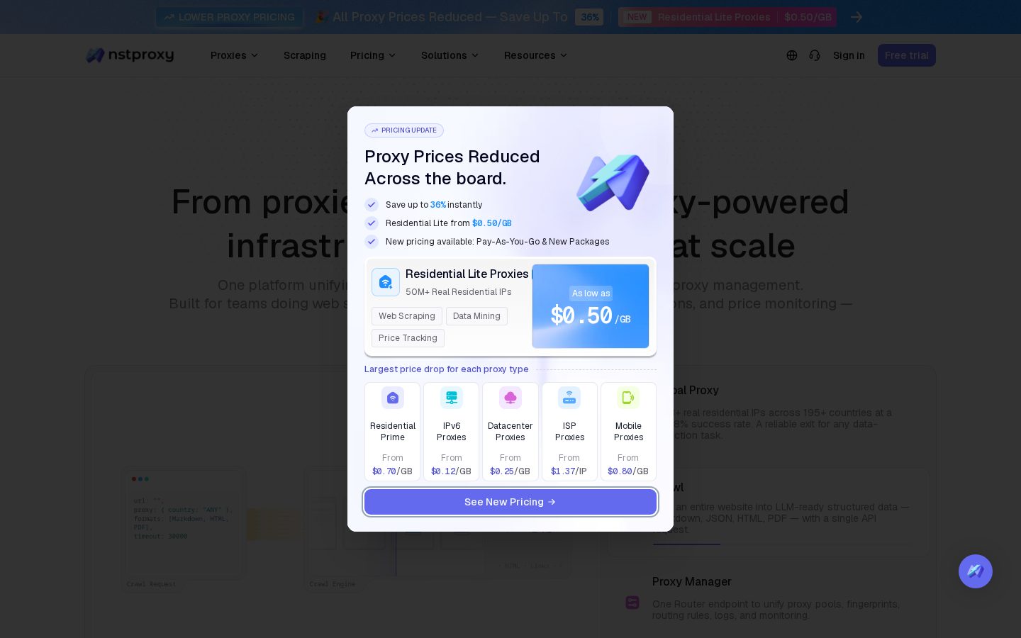 Nstproxy Homepage