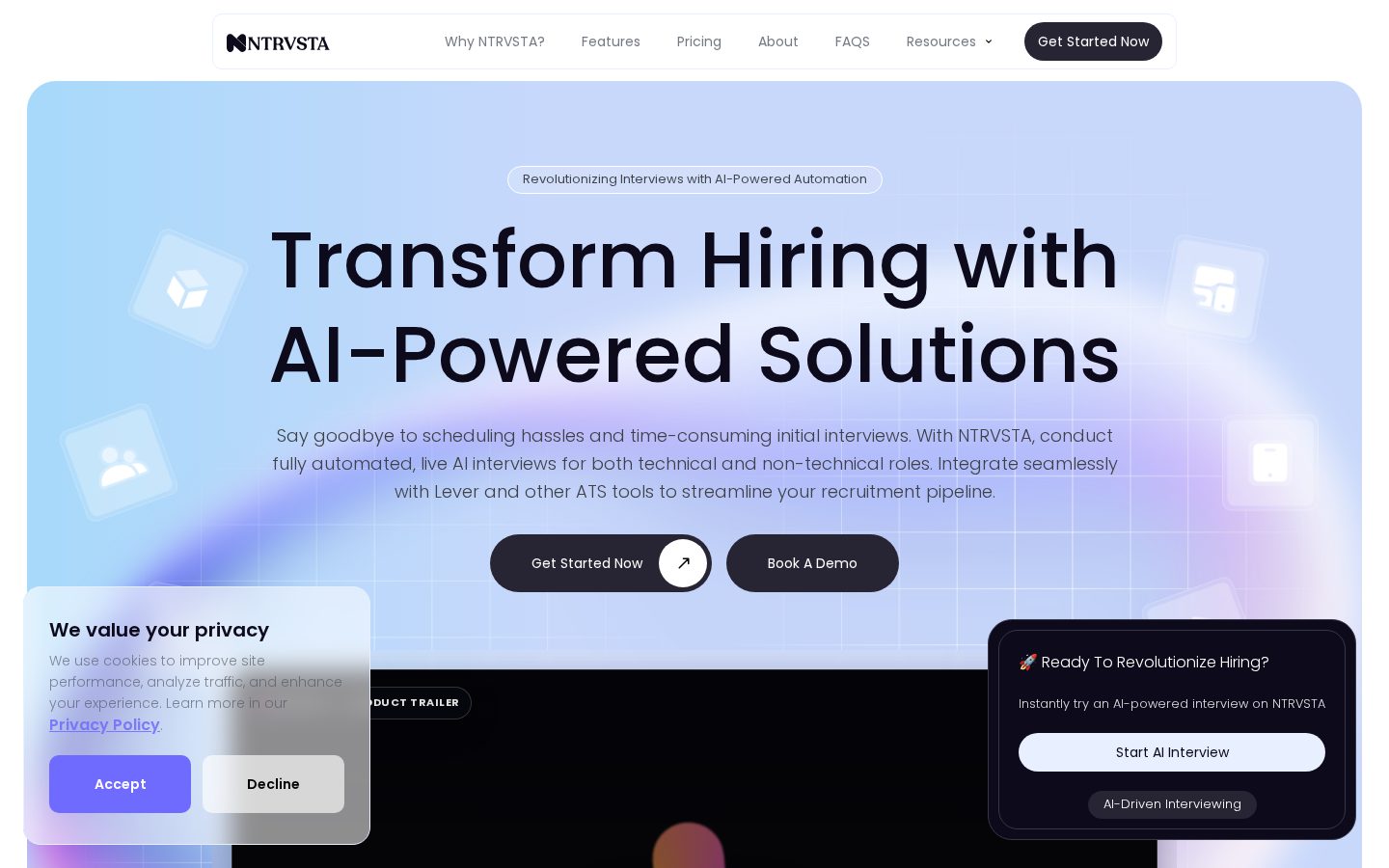 NTRVSTA Homepage