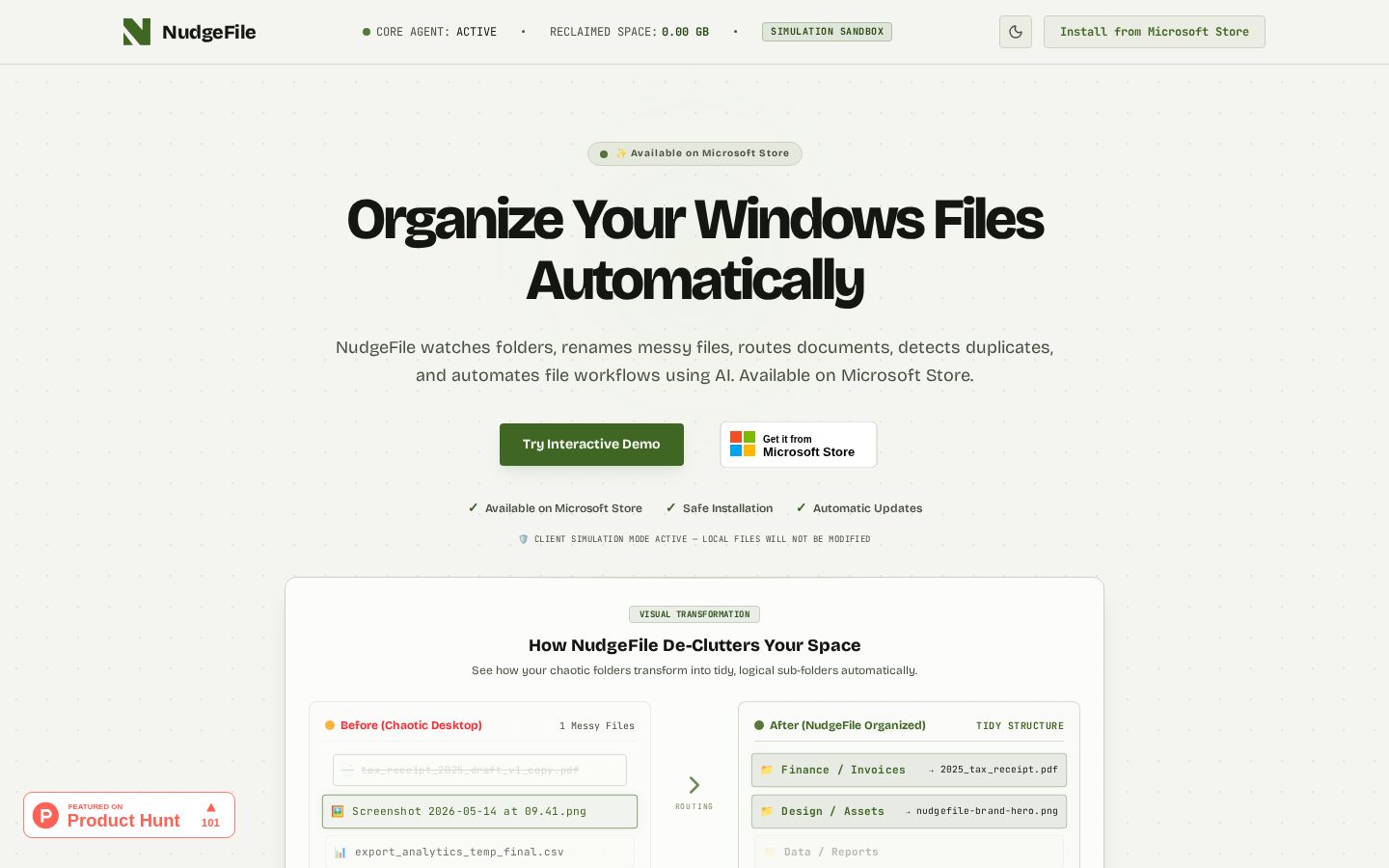 NudgeFile Homepage