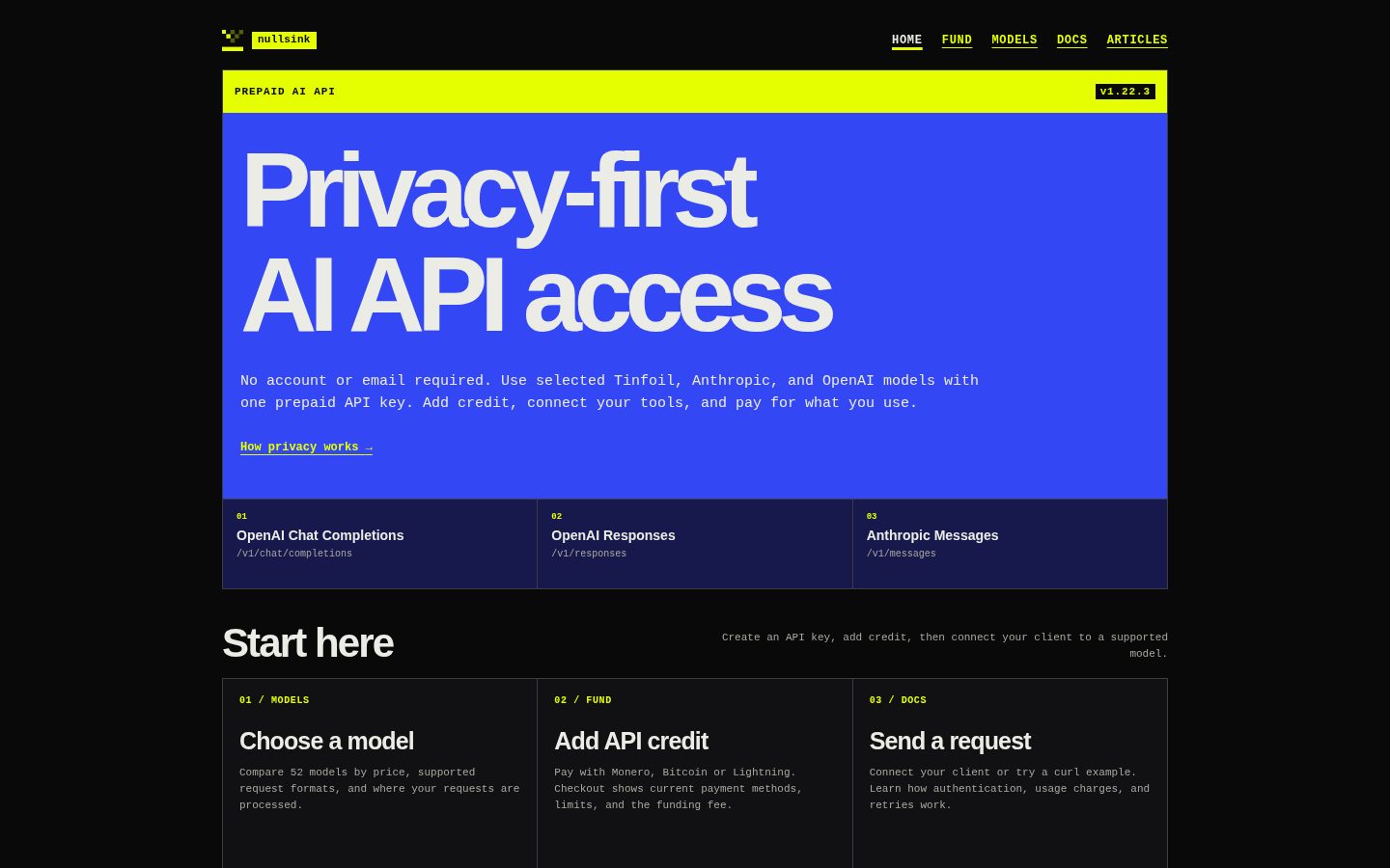 nullsink Homepage