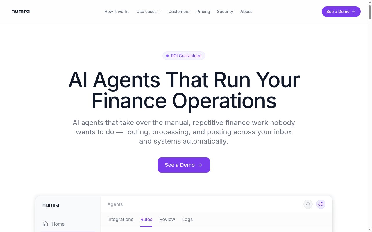 Numra homepage
