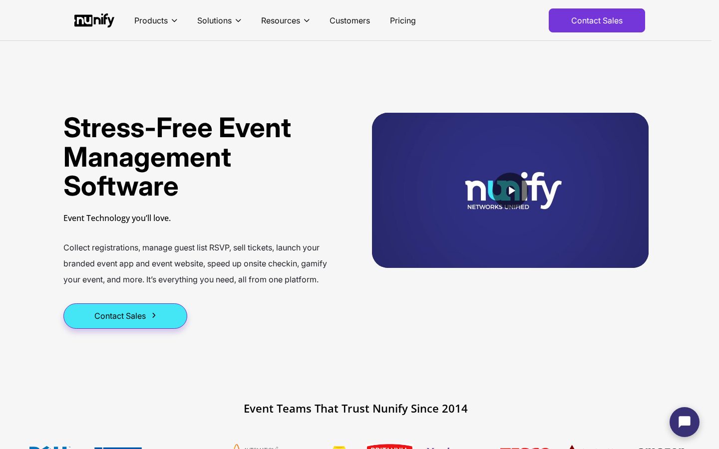 Nunify Homepage