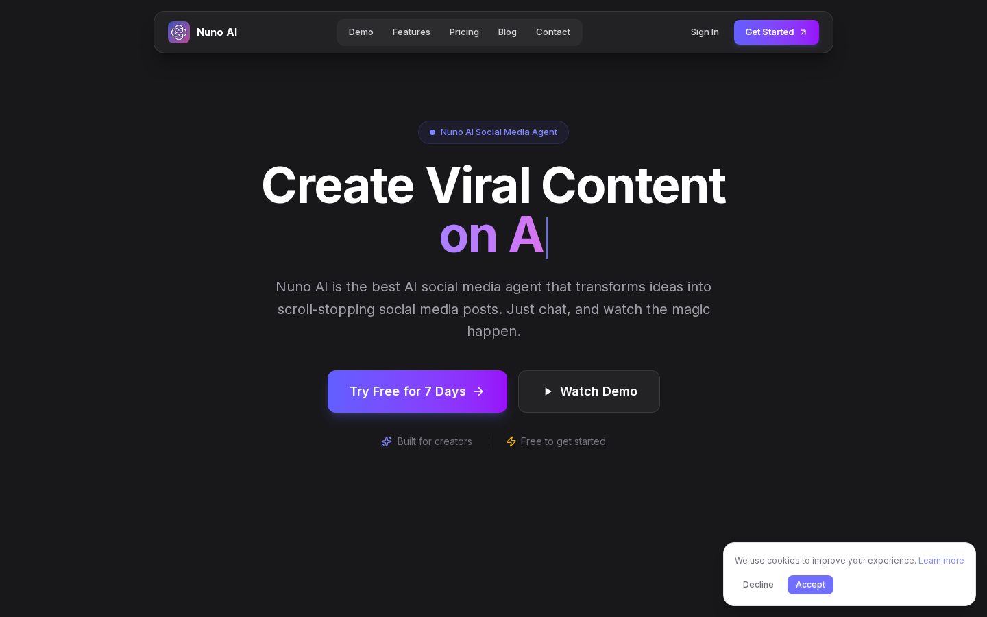 Nuno AI Homepage