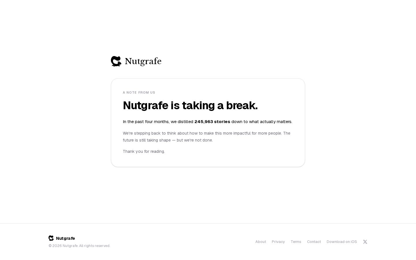 Nutgrafe Homepage